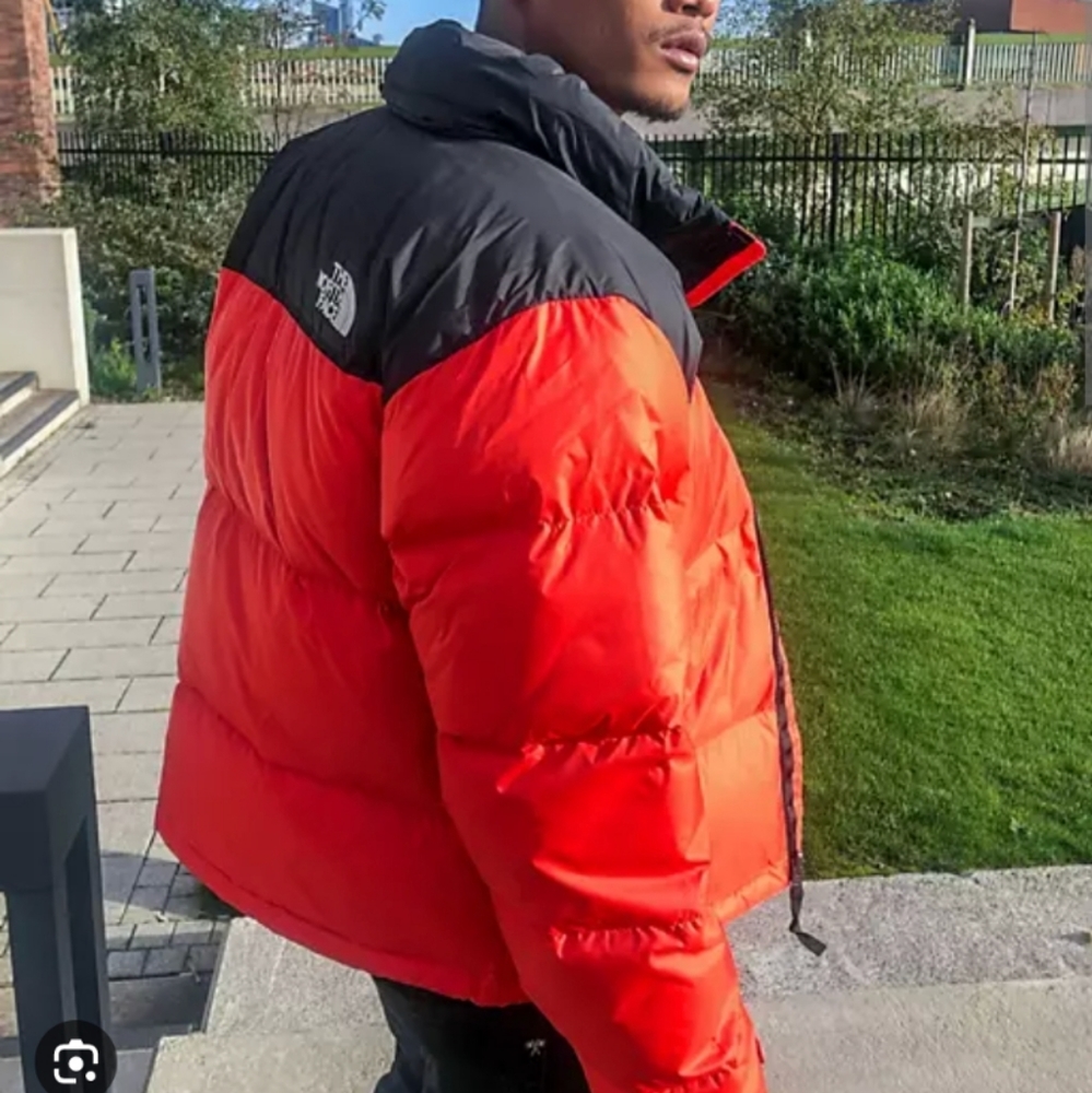 Men's North Face Nupste Jacket 700 in Red Size M